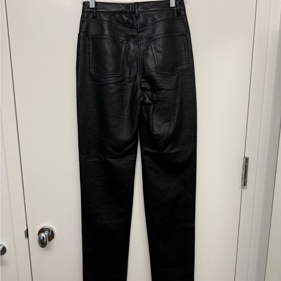 Aritzia Black Faux Leather High-Rise Pants - Picture 6 of 6